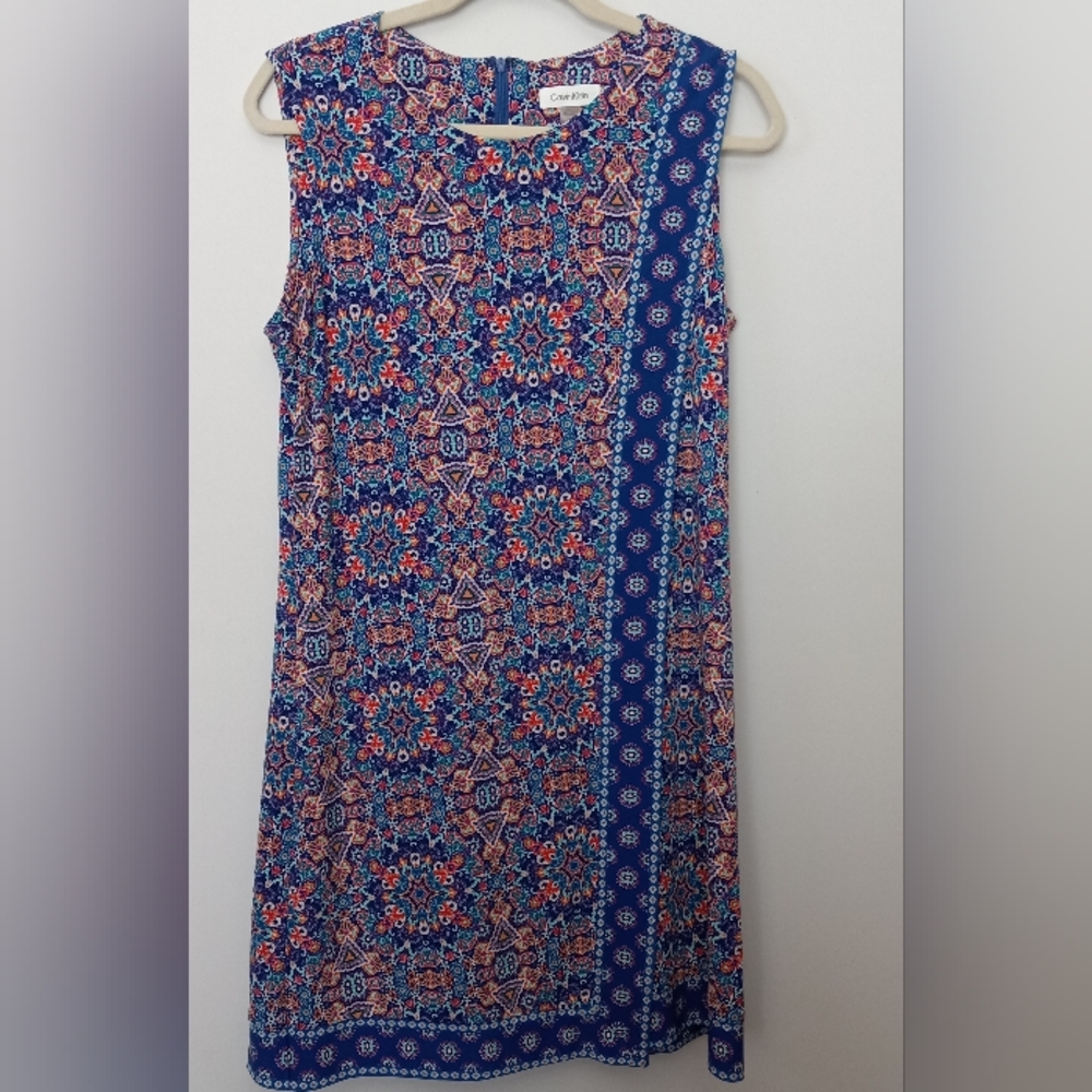 Calvin Klein Mosaic Printed Sheath Dress